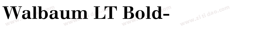 Walbaum LT Bold字体转换